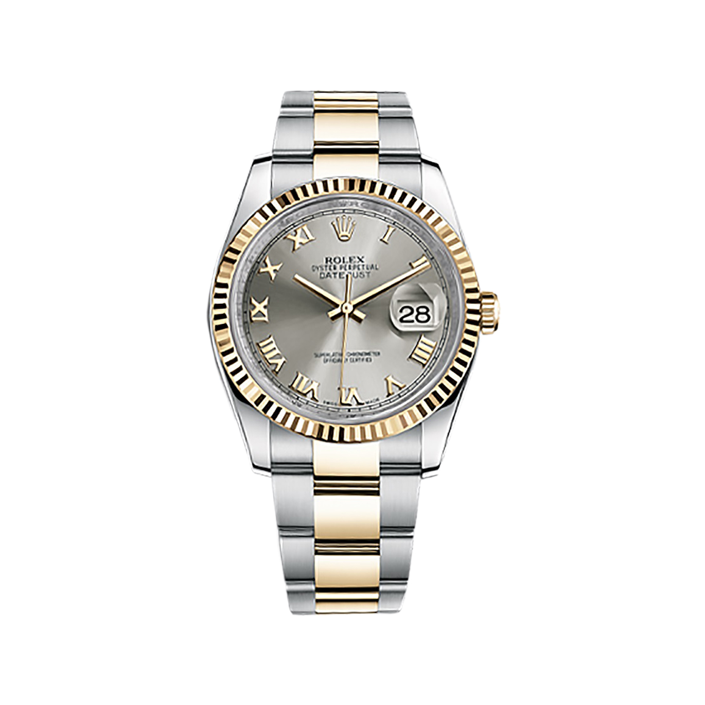 Datejust 36 116233 Gold & Stainless Steel Watch (Steel) - Click Image to Close