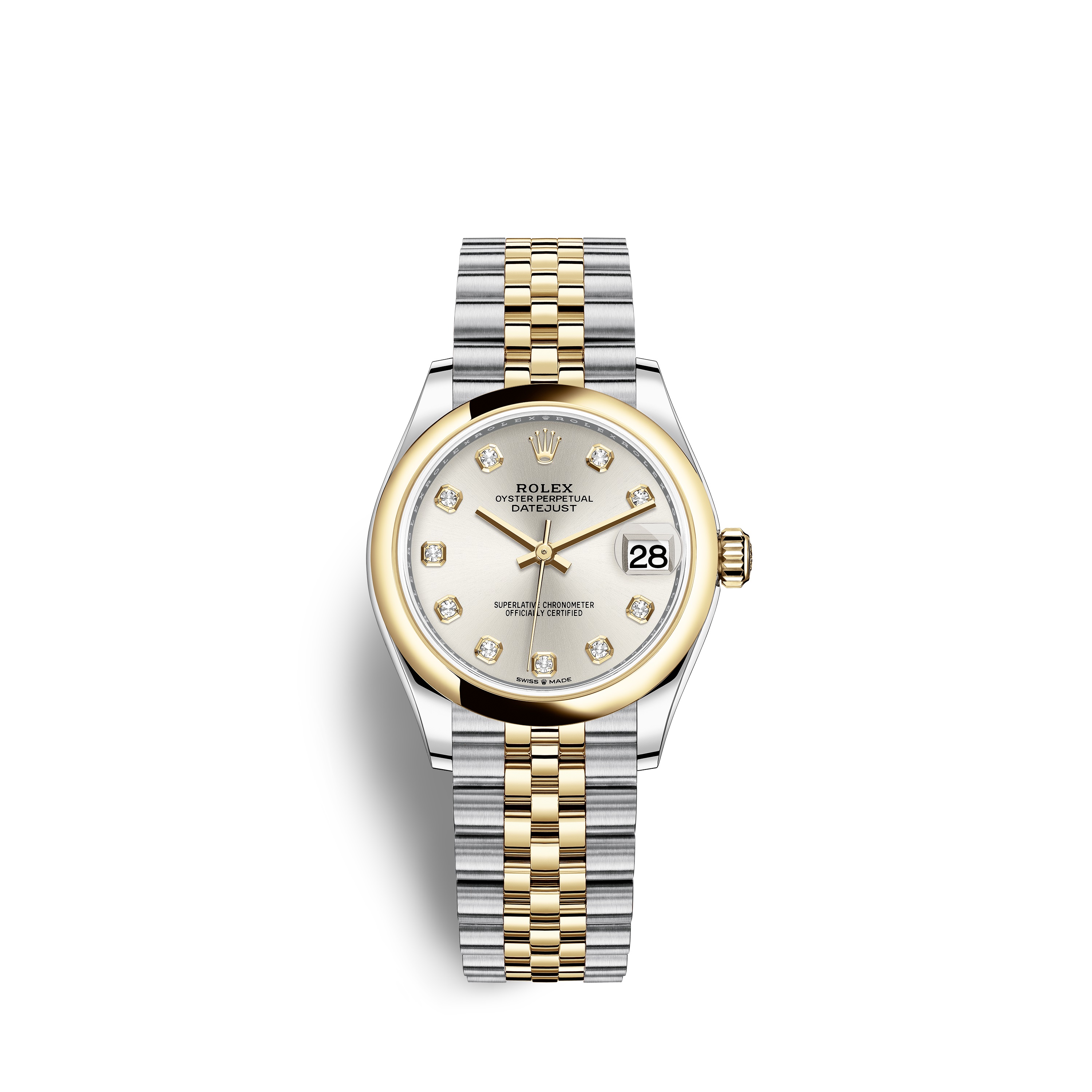 Datejust 31 278243 Gold & Stainless Watch (Silver Set with Diamonds)