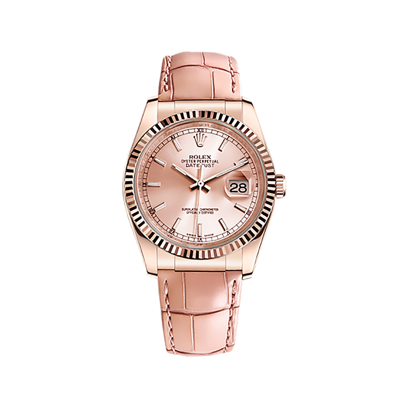 Datejust 36 116135 Rose Gold Watch (Pink)