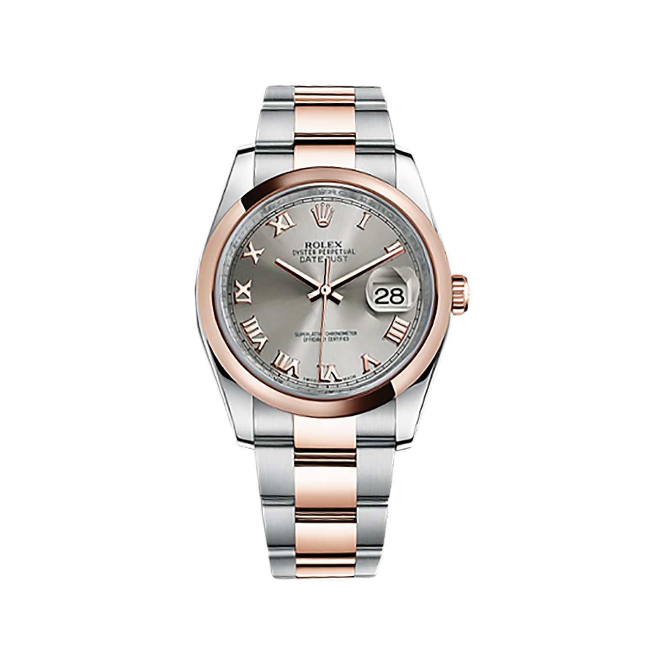 Datejust 36 116201 Rose Gold & Stainless Steel Watch (Steel) - Click Image to Close