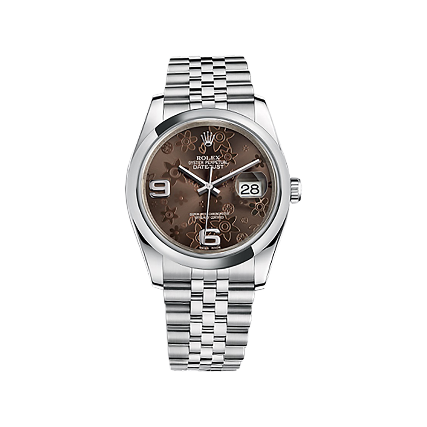 Datejust 36 116200 Stainless Steel Watch (Bronze Floral Motif)
