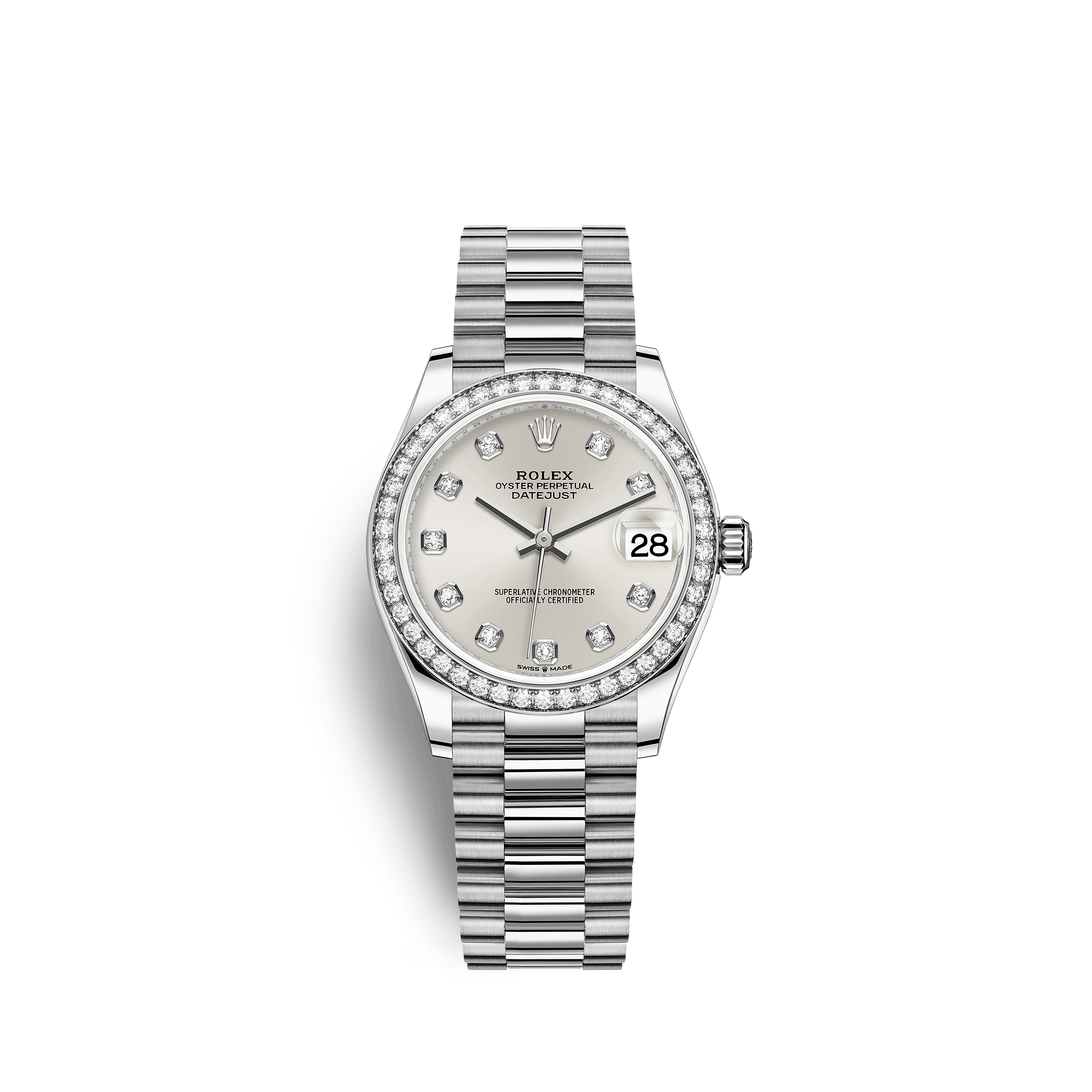 Datejust 31 278289RBR White Gold Watch (Silver Set with Diamonds)