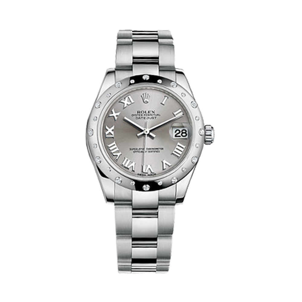Datejust 31 178344 White Gold & Stainless Steel Watch (Rhodium) - Click Image to Close