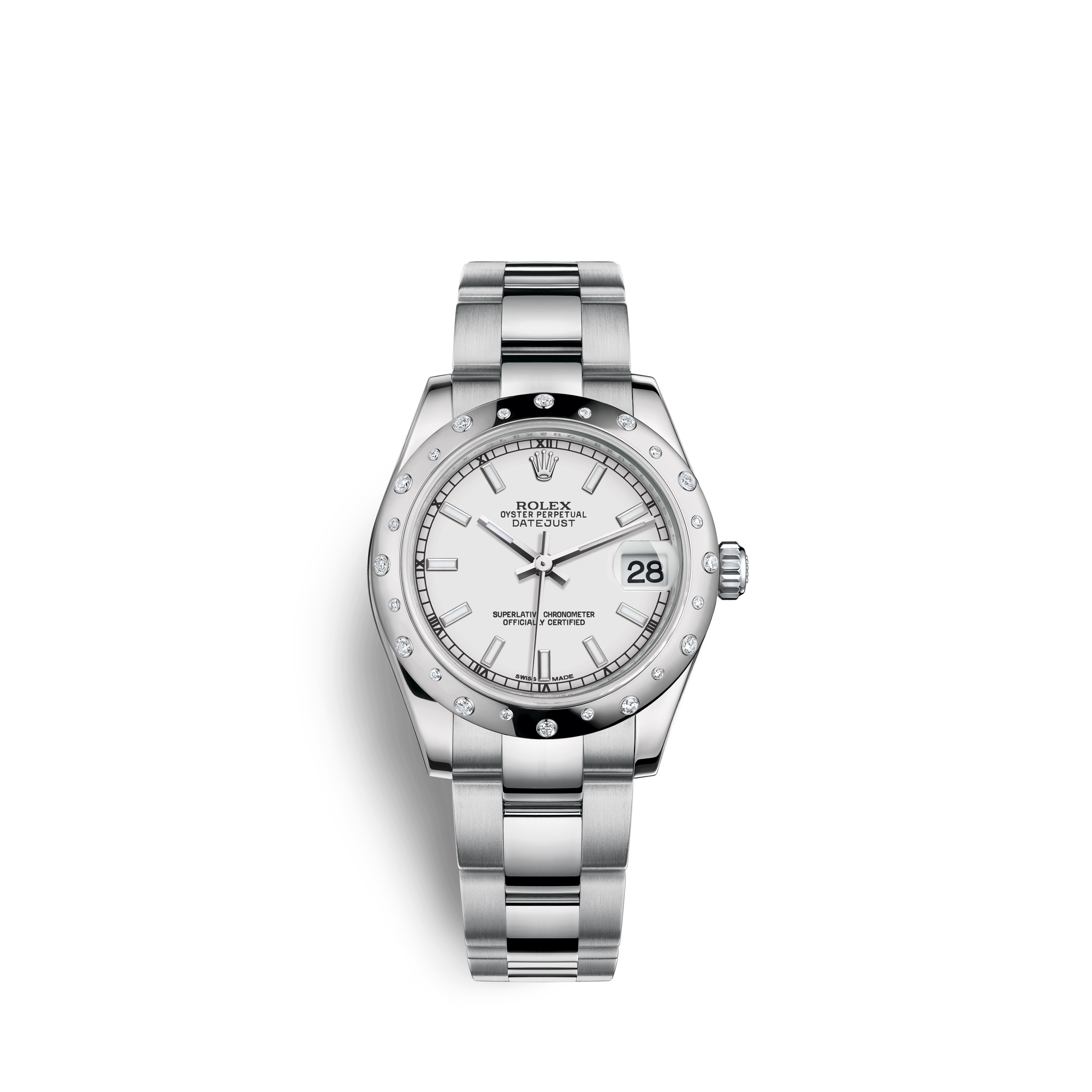 Datejust 31 178344 White Gold & Diamonds Watch (White) - Click Image to Close