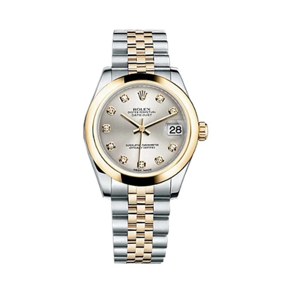 Datejust 31 178243 Gold & Stainless Steel Watch (Silver Set with Diamonds)