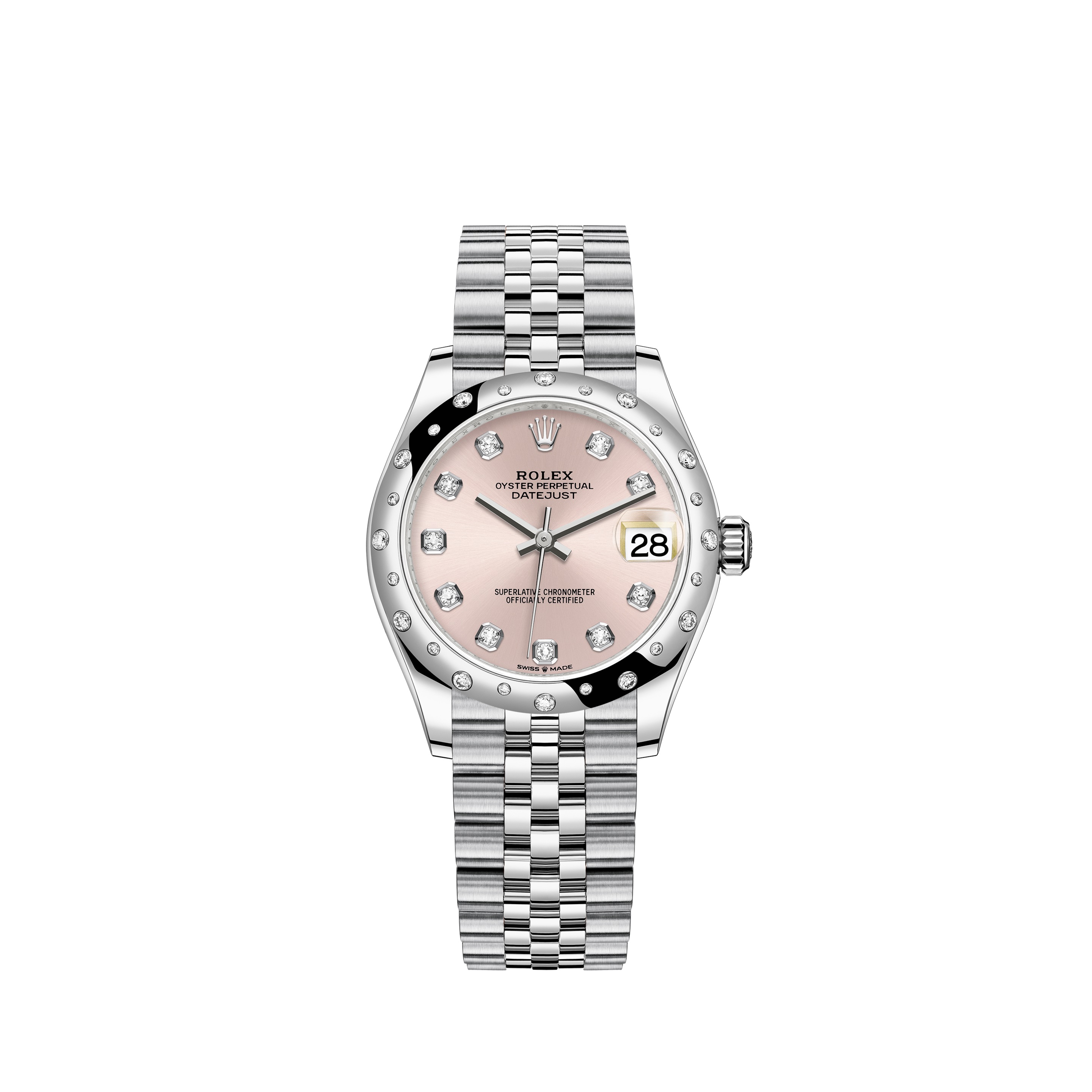 Datejust 31 278344RBR White Gold & Stainless Steel Watch (Pink Set with Diamonds)