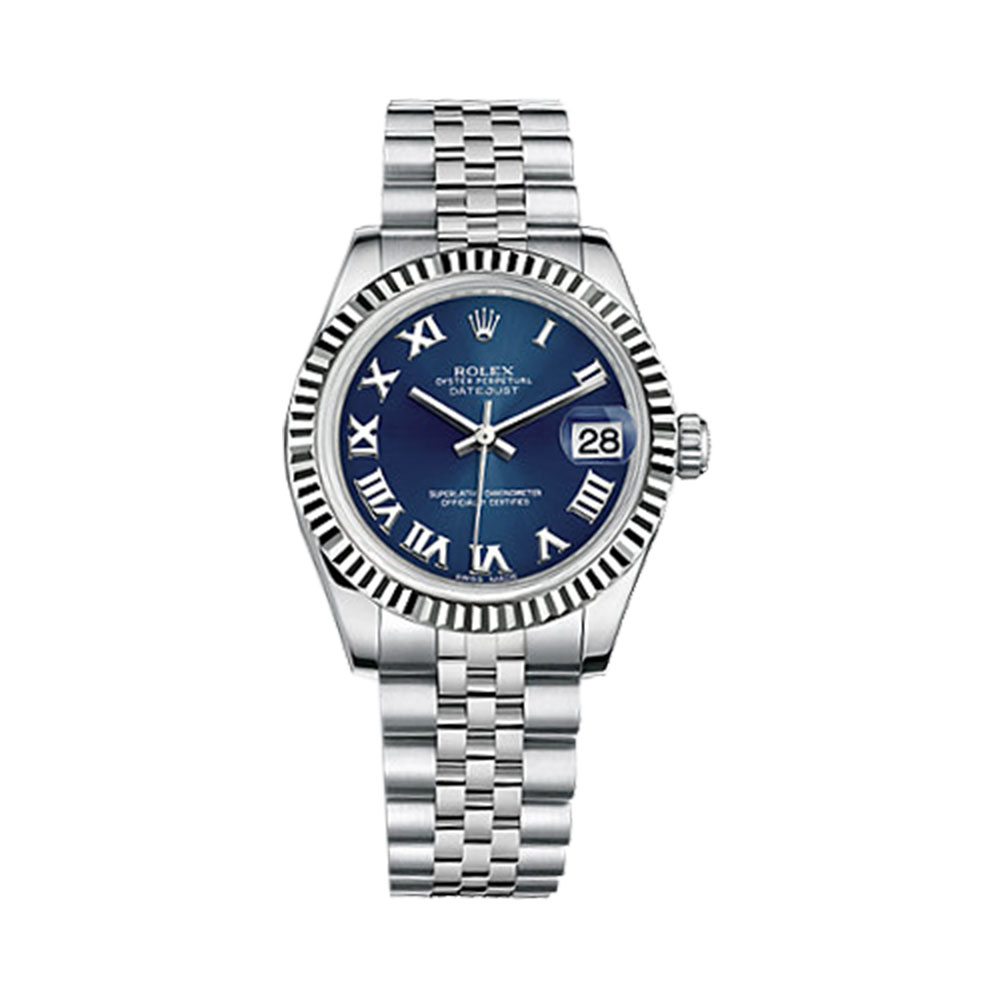 Datejust 31 178274 White Gold & Stainless Steel Watch (Blue)