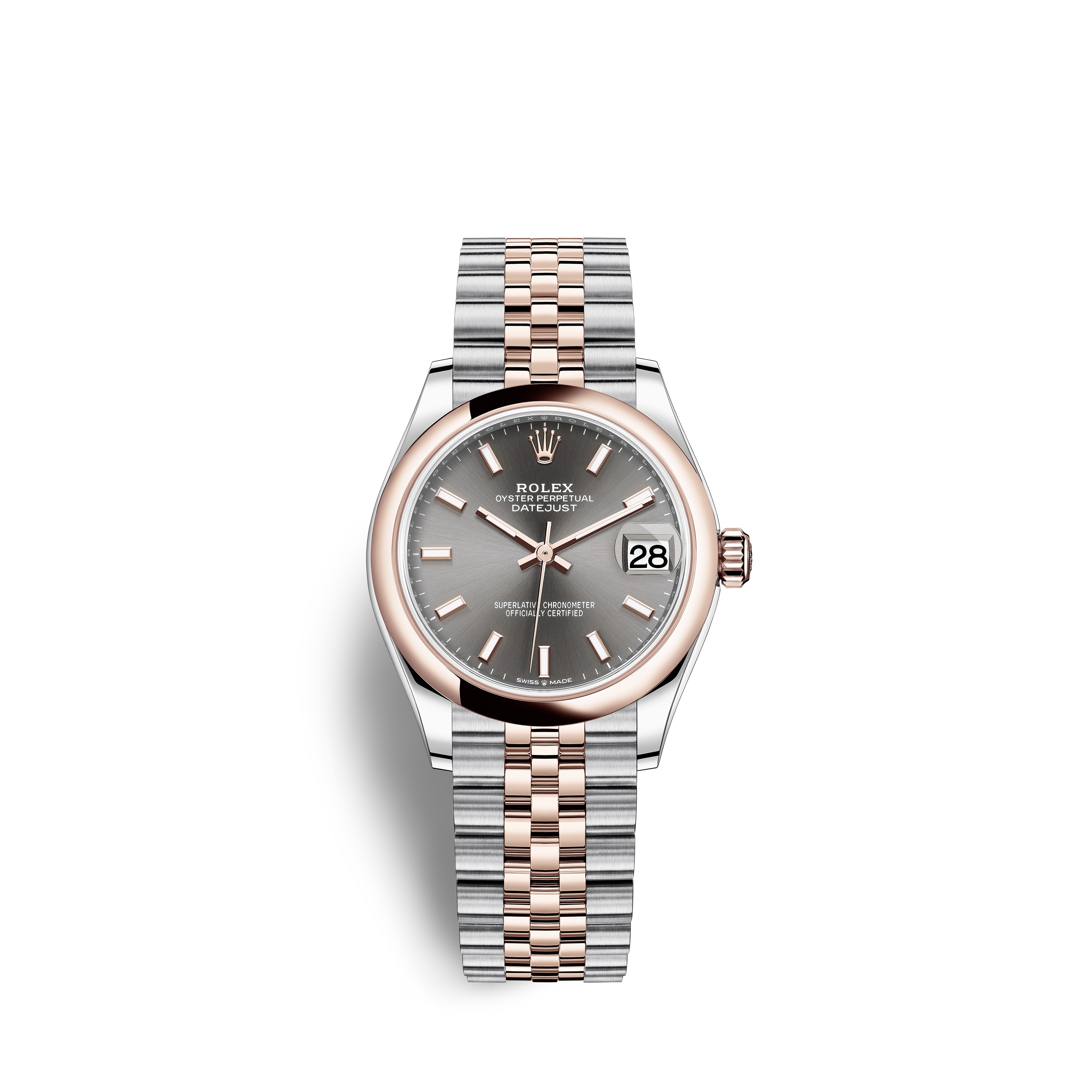 Datejust 31 278241 Rose Gold & Stainless Steel Watch (Rhodium)