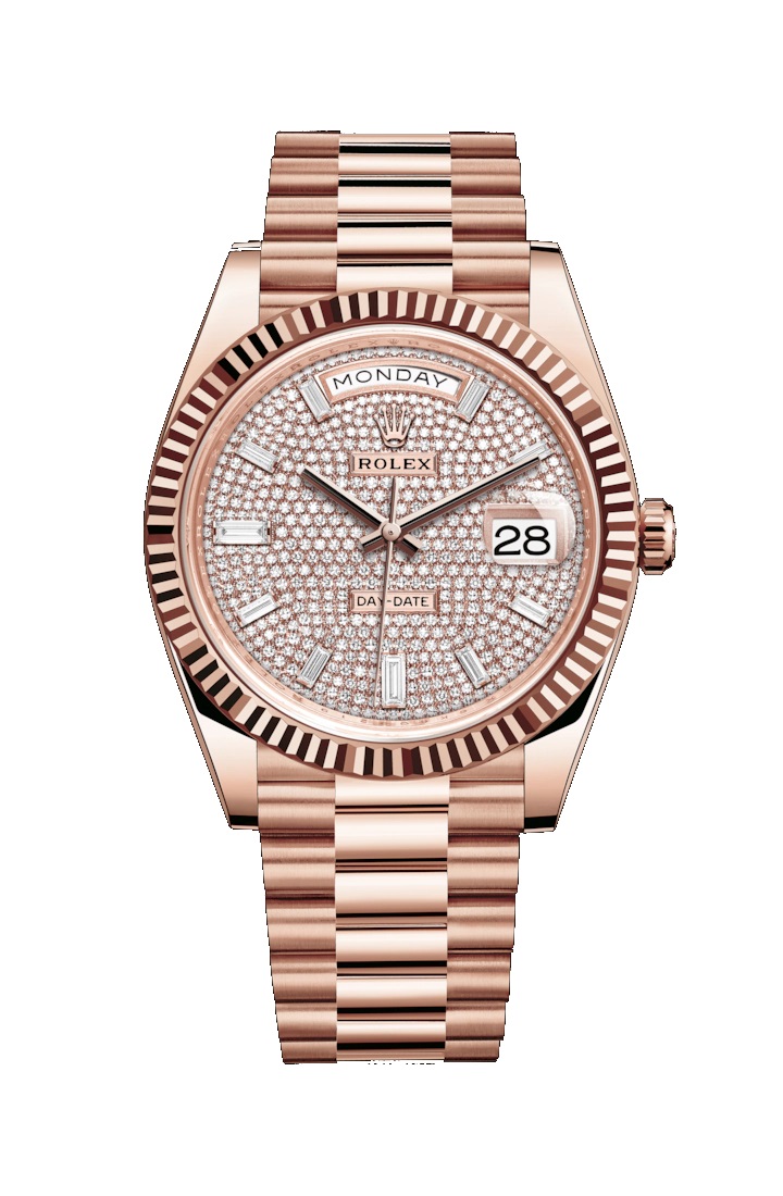 Day-Date 40 228235 Rose Gold Watch (Diamond-Paved)