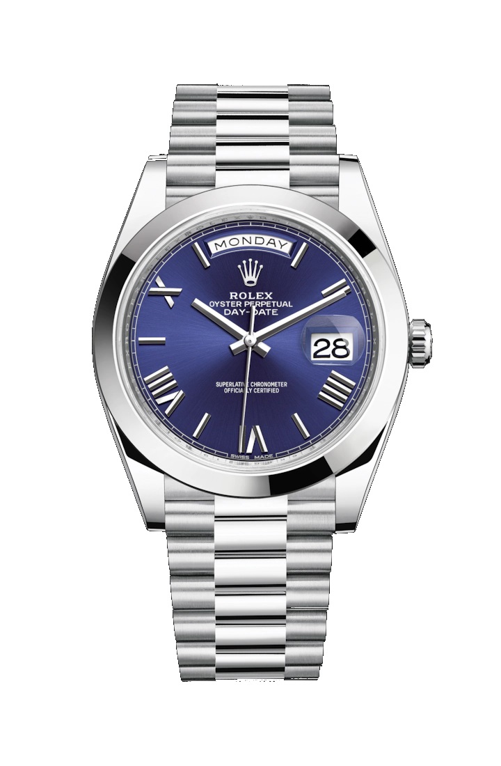 Day-Date 40 228206 Platinum Watch (Blue)