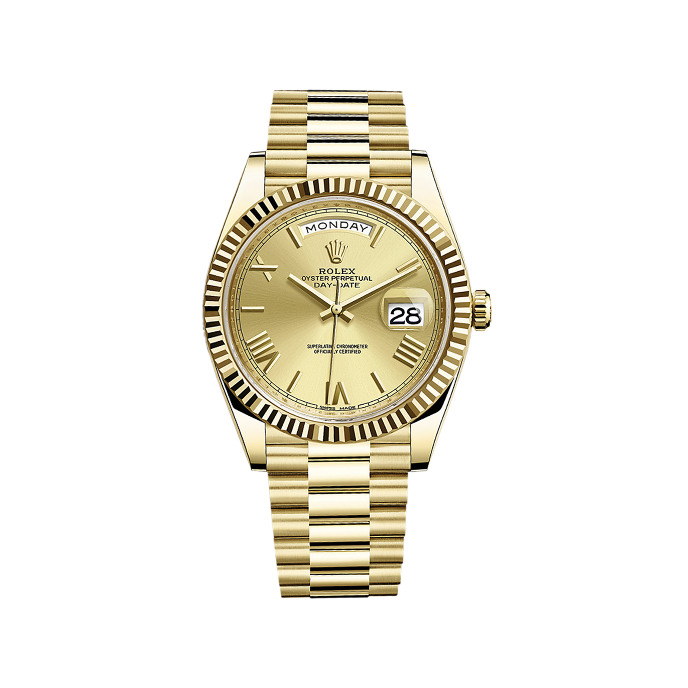 Day-Date 40 228238 Gold Watch (Champagne)
