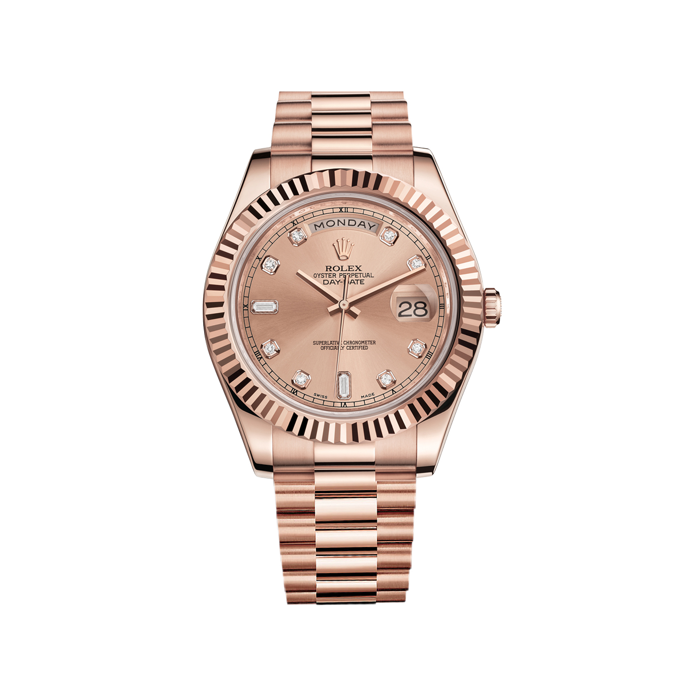 Day-Date II 218235 Rose Gold Watch (Pink Set with Diamonds)