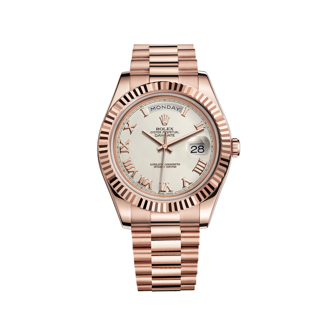 Day-Date II 218235 Rose Gold Watch (Ivory-Coloured)
