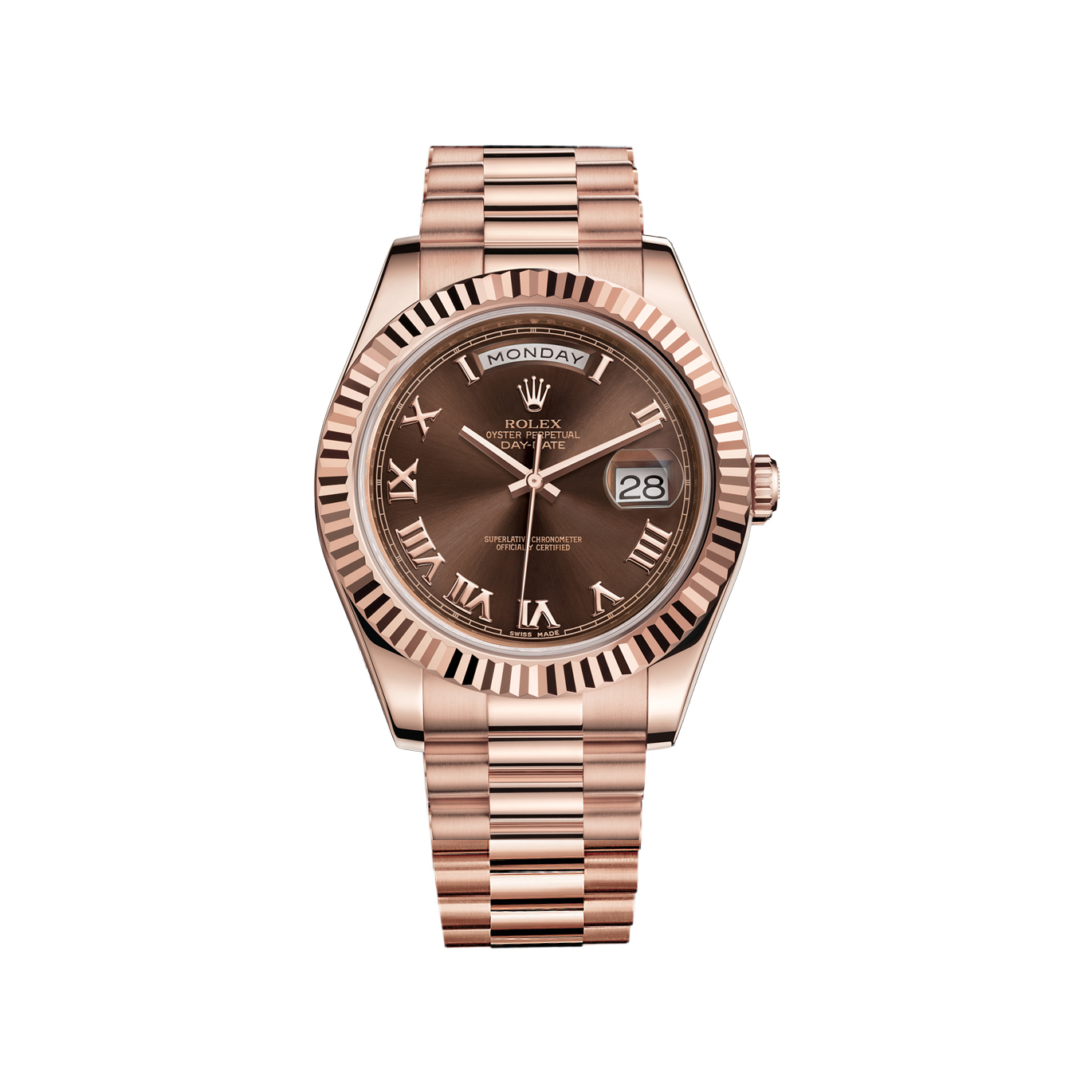 Day-Date II 218235 Rose Gold Watch (Chocolate)