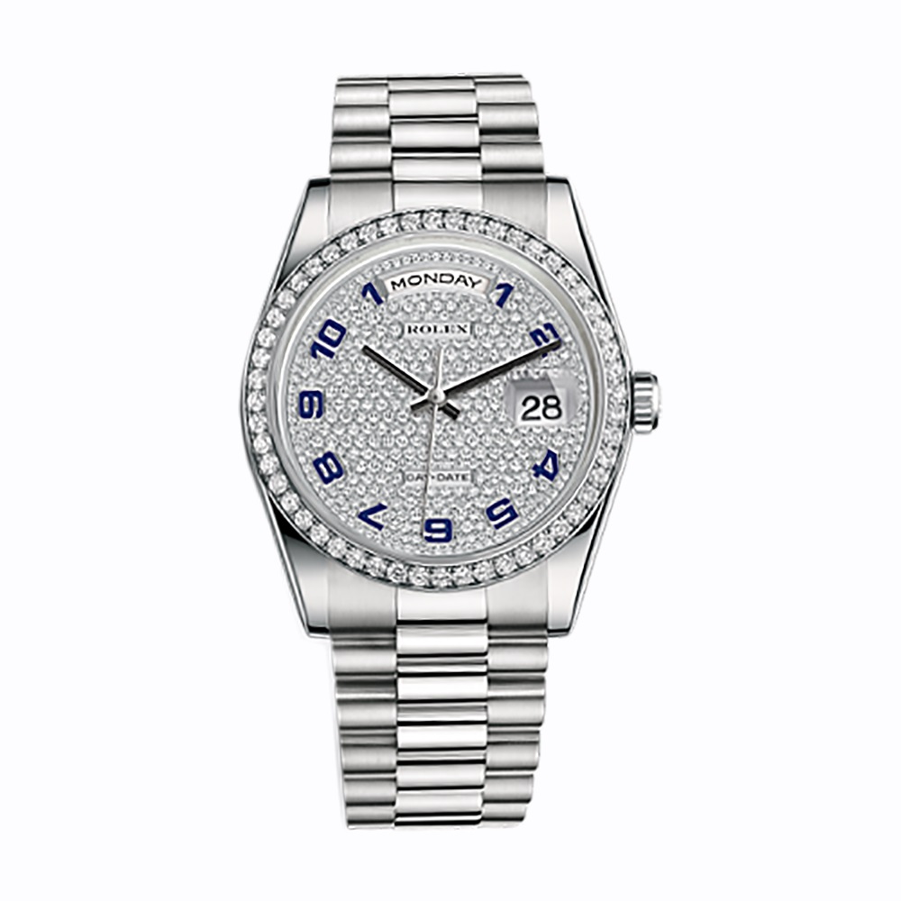 Day-Date 36 118346 Platinum Watch (Diamond-Paved)