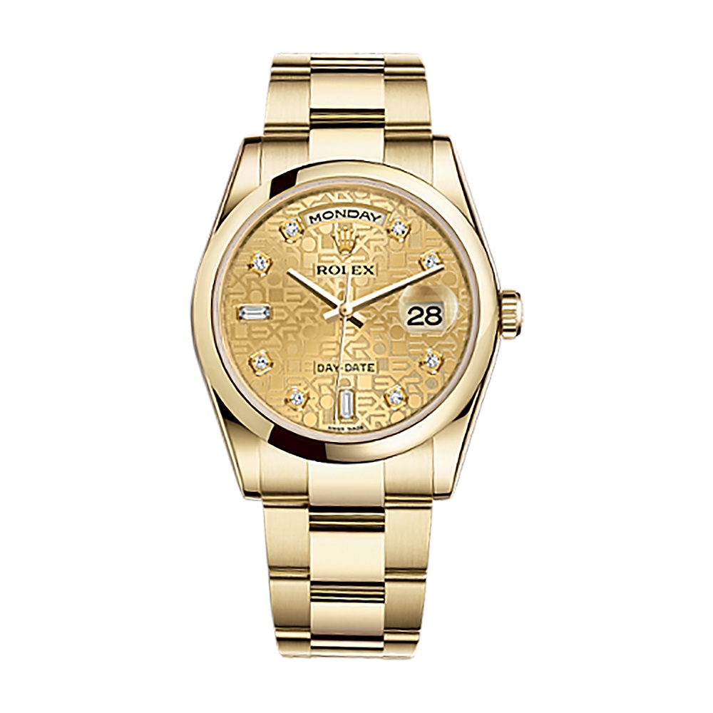 Day-Date 36 118208 Gold Watch (Champagne Jubilee Design Set with Diamonds)