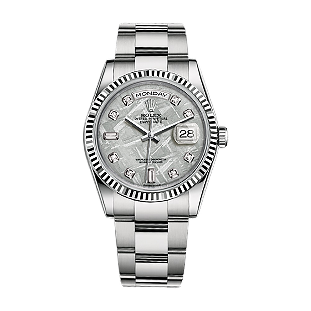 Day-Date 36 118239 White Gold Watch (Meteorite Set with Diamonds)