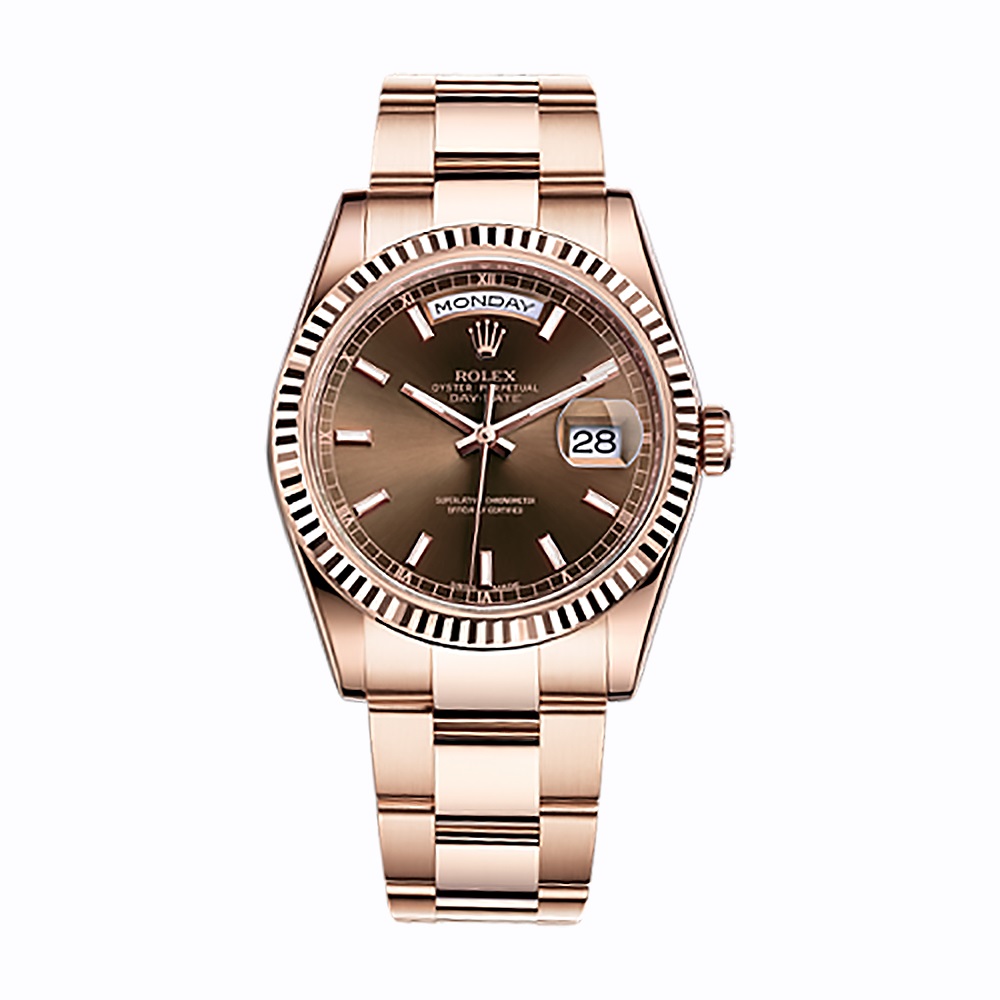 Day-Date 36 118235 Rose Gold Watch (Chocolate)