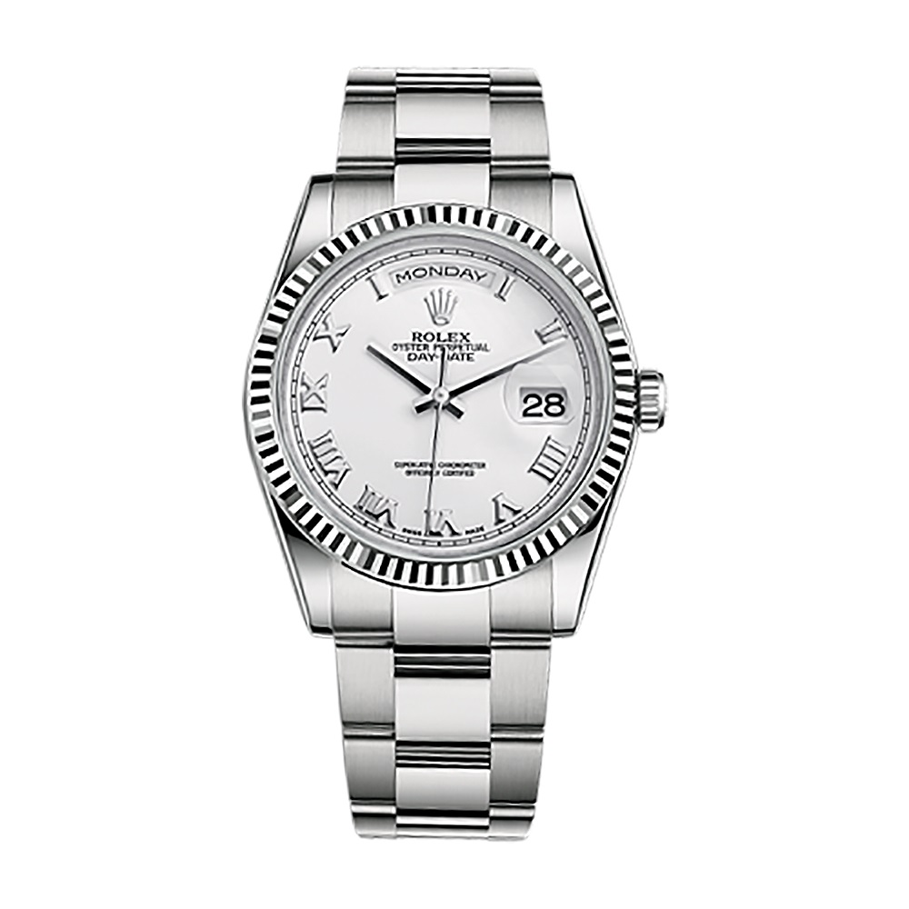 Day-Date 36 118239 White Gold Watch (White)