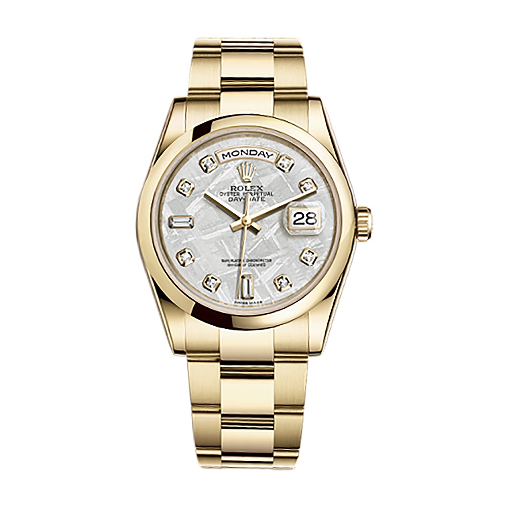 Day-Date 36 118208 Gold Watch (Meteorite Set with Diamonds)