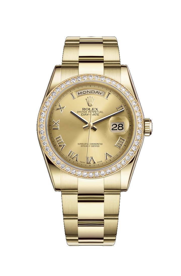Day-Date 36 118348 Gold Watch (Champagne-Colour)