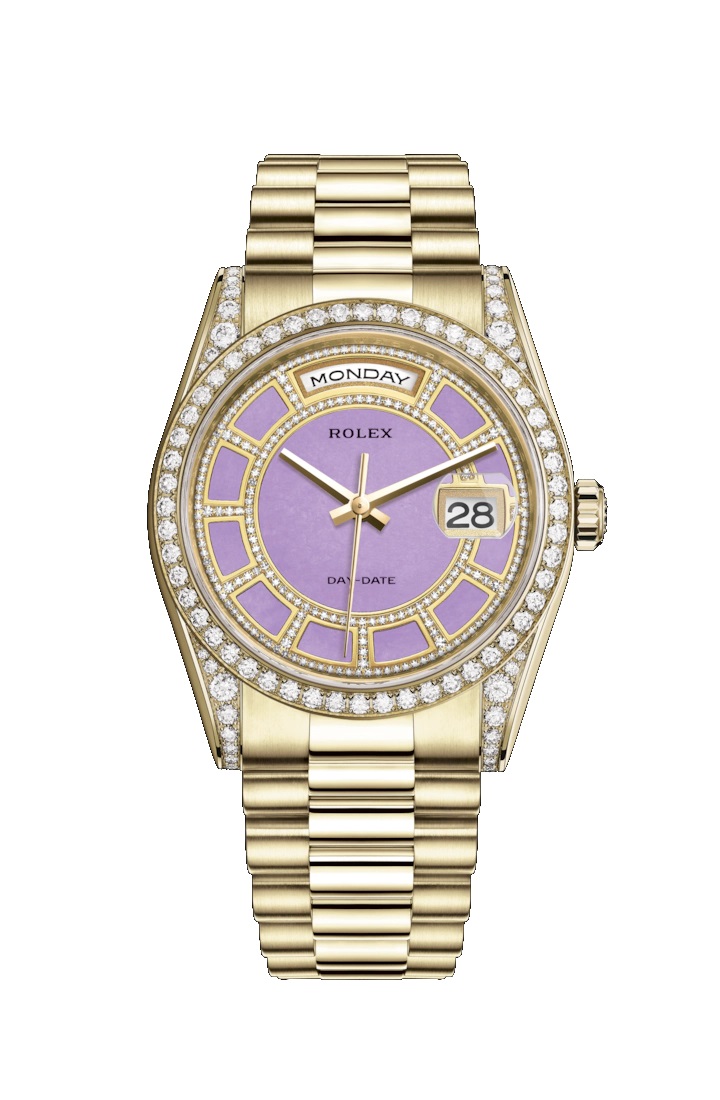 Day-Date 36 118388 Gold & Diamonds Watch (Carousel of Lavender Jade)