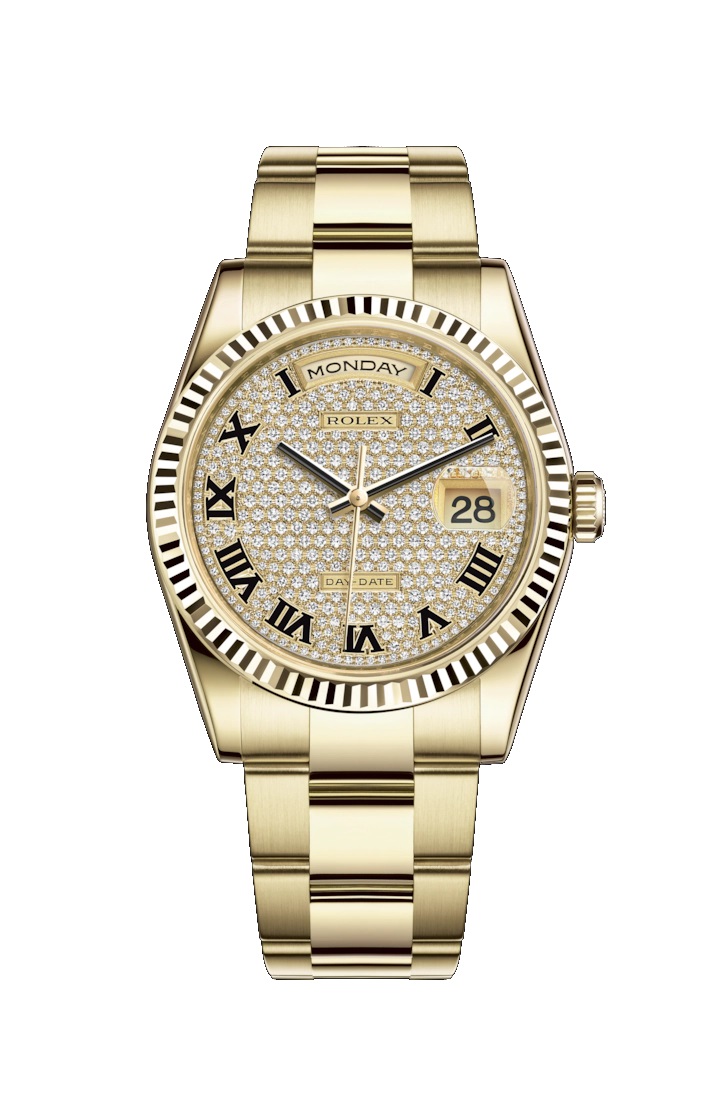 Day-Date 36 118238 Gold Watch (Diamond-Paved)