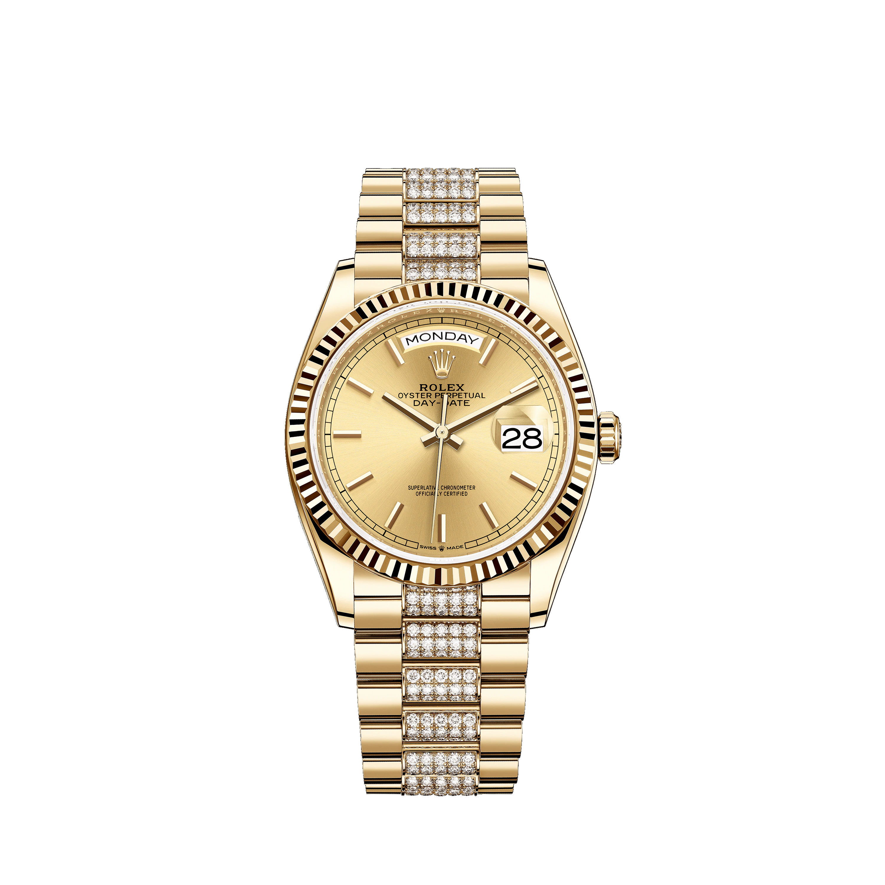 Day-Date 36 128238 Gold Watch (Champagne-Colour)