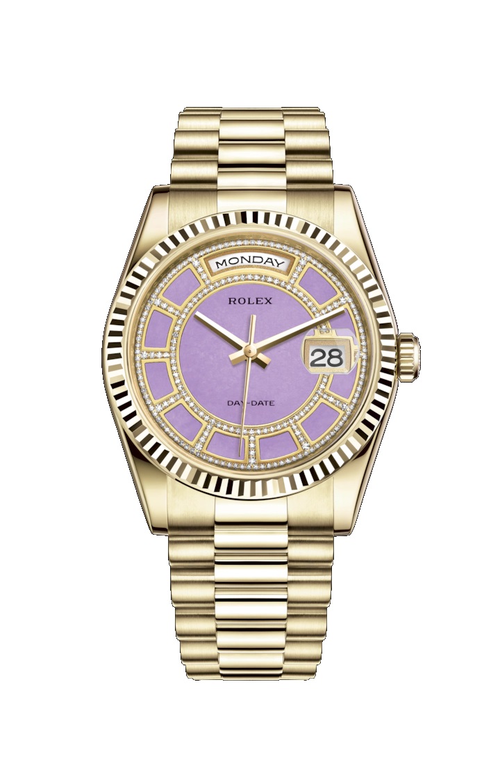 Day-Date 36 118238 Gold Watch (Carousel of Lavender Jade)