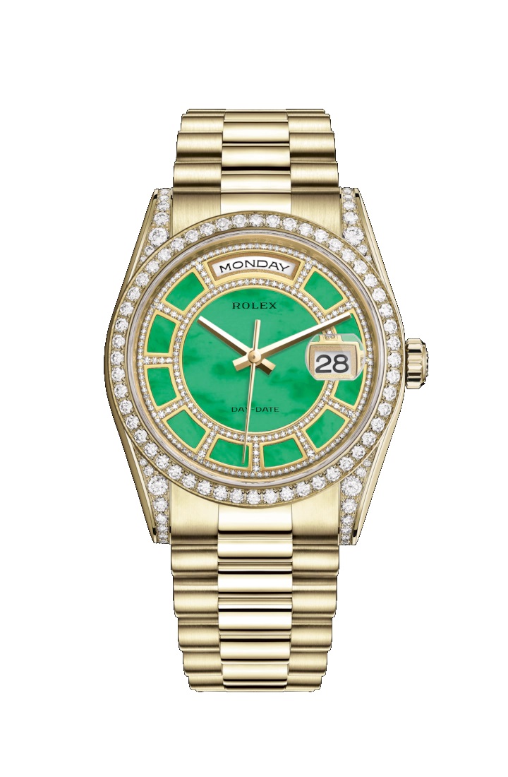 Day-Date 36 118388 Gold & Diamonds Watch (Carousel of Green Jade)