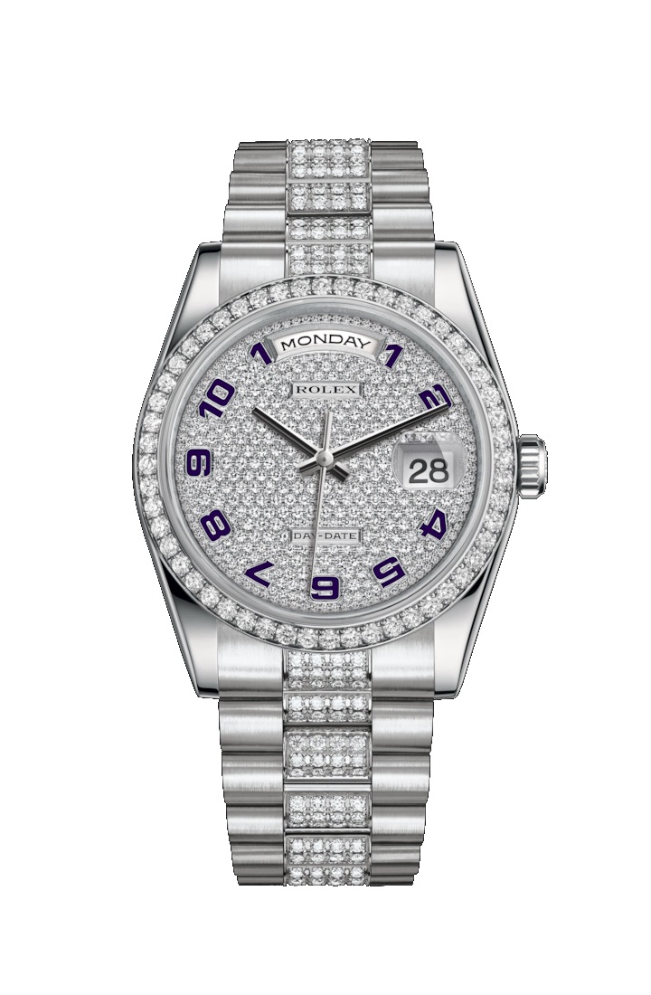 Day-Date 36 118346 Platinum & Diamonds Watch (Diamond-Paved)