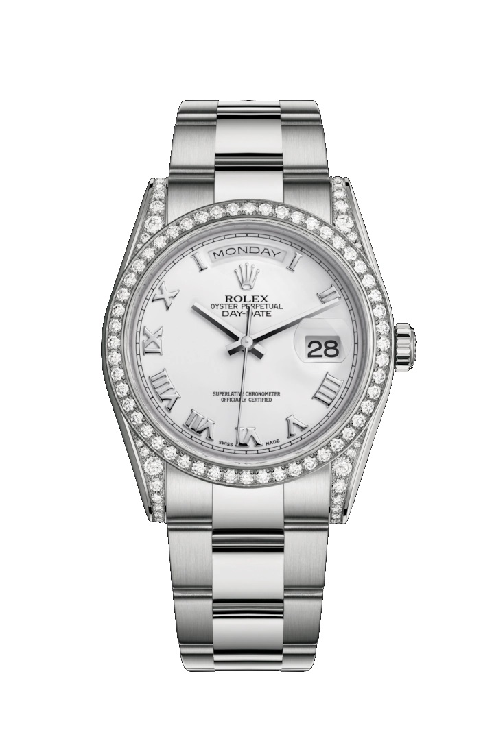 Day-Date 36 118389 White Gold & Diamonds Watch (White)