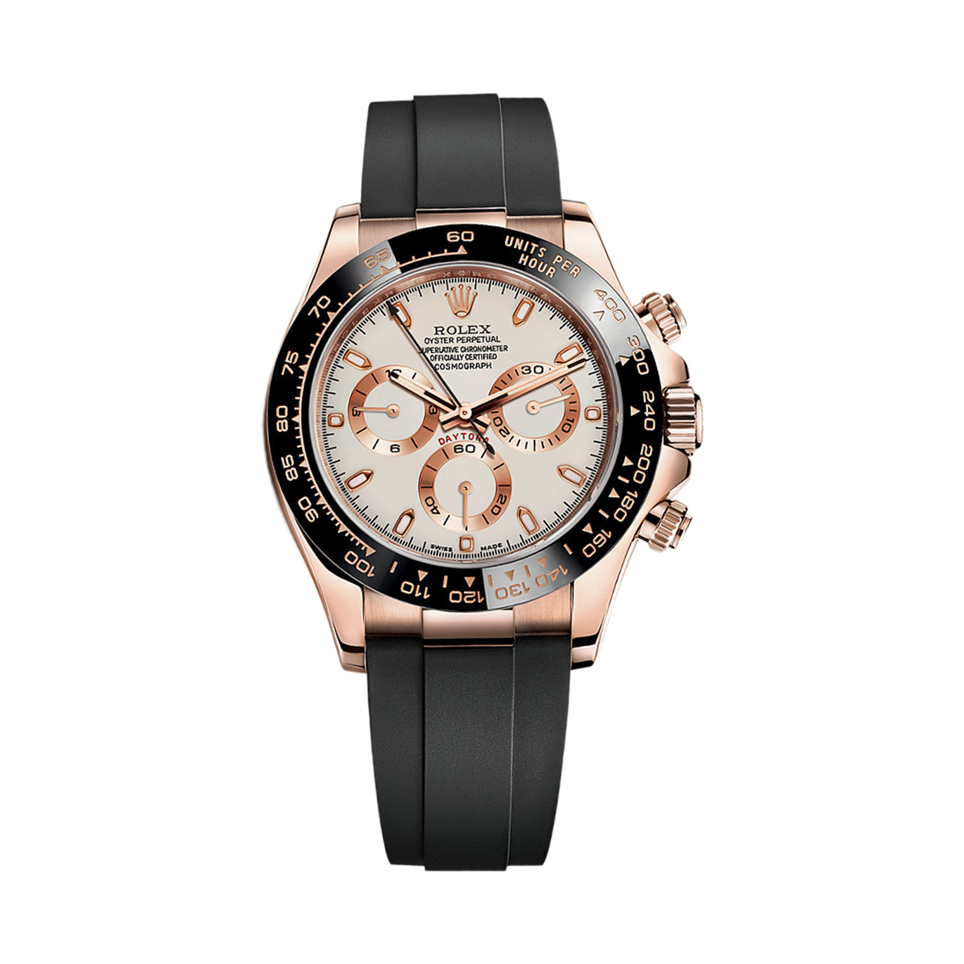 Cosmograph Daytona 116515LN Rose Gold Watch (Ivory-Coloured)