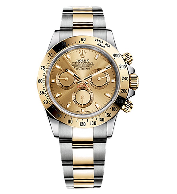 Cosmograph Daytona 116523 Gold & Stainless Steel Watch (Champagne)