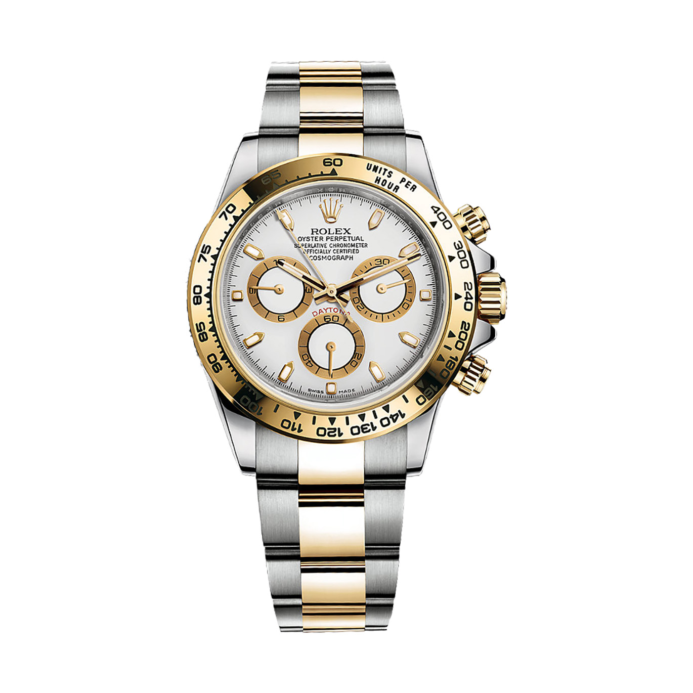 Cosmograph Daytona 116503 Gold & Stainless Steel Watch (White)