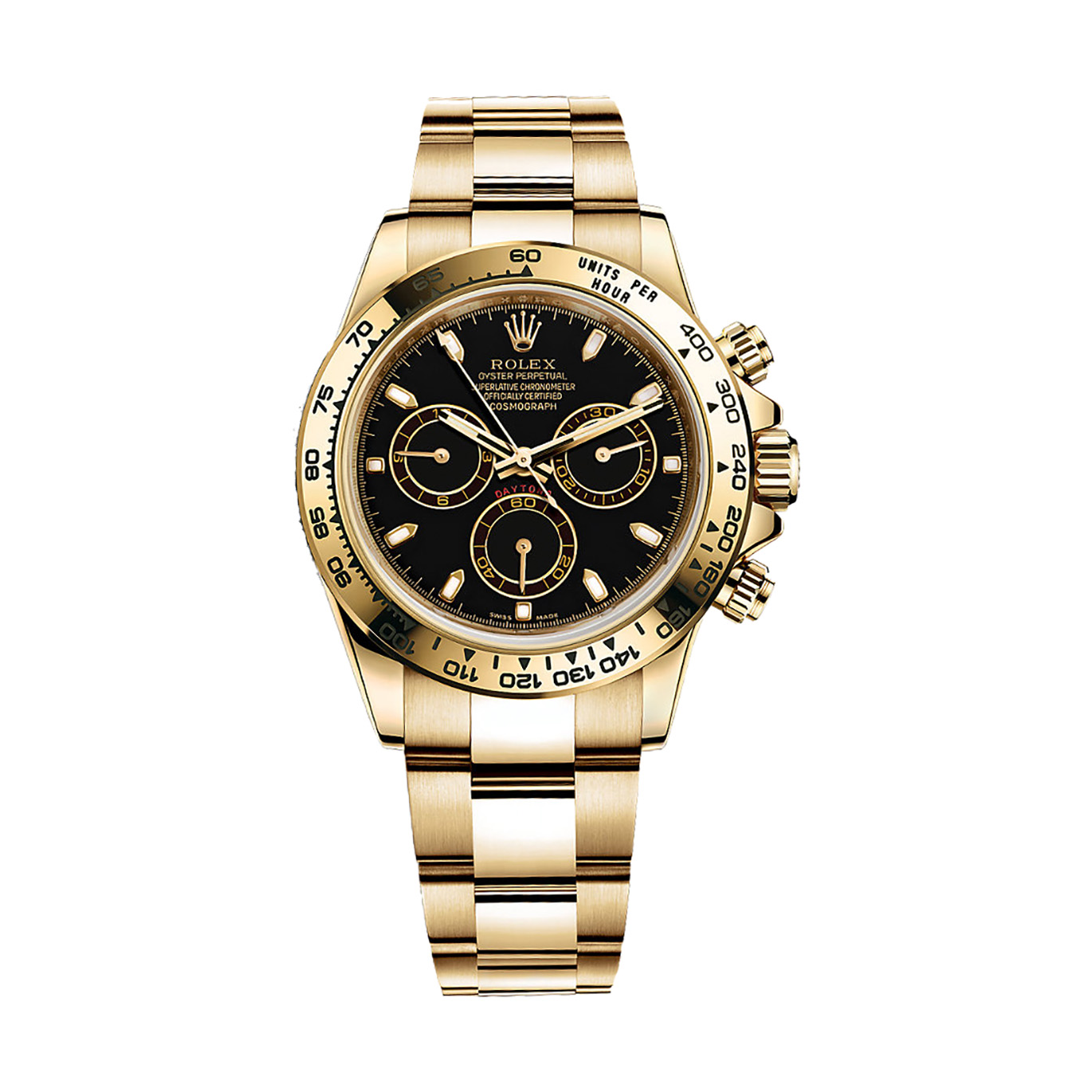 Cosmograph Daytona 116508 Gold Watch (Black)