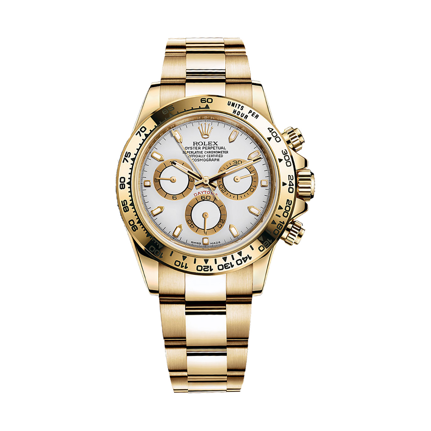 Cosmograph Daytona 116508 Gold Watch (White)