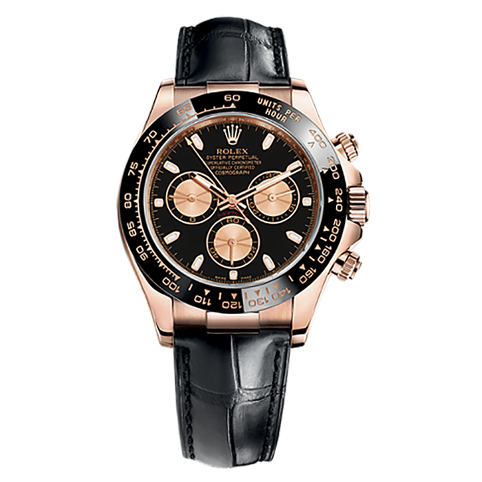 Cosmograph Daytona 116515LN Rose Gold Watch (Black And Pink)