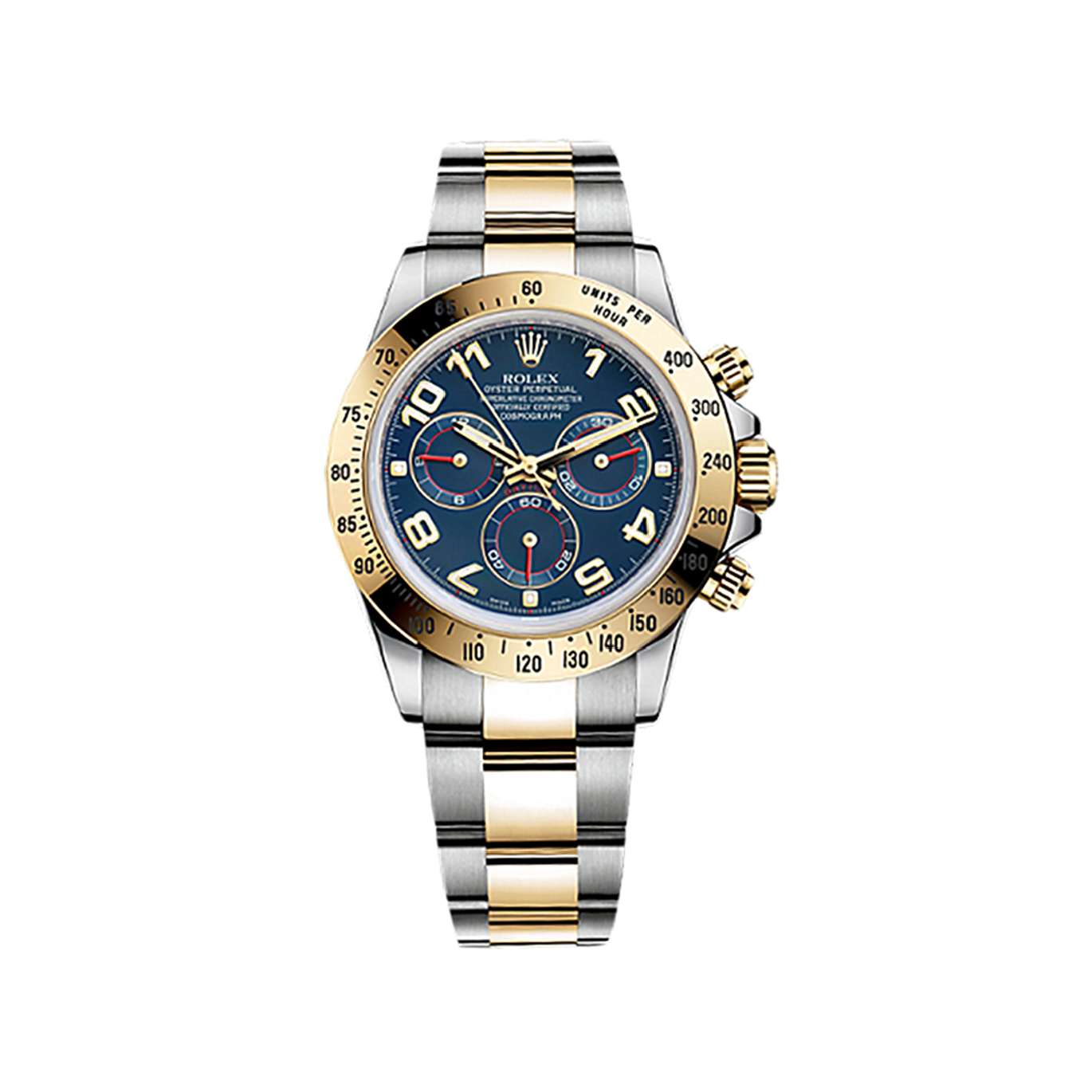 Cosmograph Daytona 116523 Gold & Stainless Steel Watch (Blue)