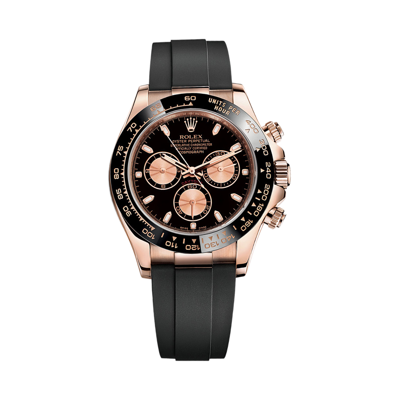 Cosmograph Daytona 116515LN Rose Gold Watch (Black & Pink)