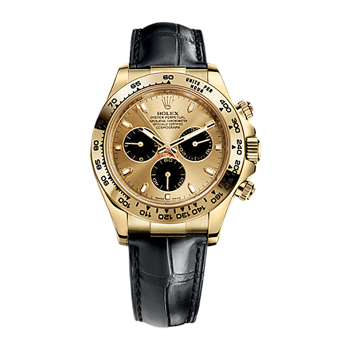 Cosmograph Daytona 116518 Gold Watch (Champagne, Black)