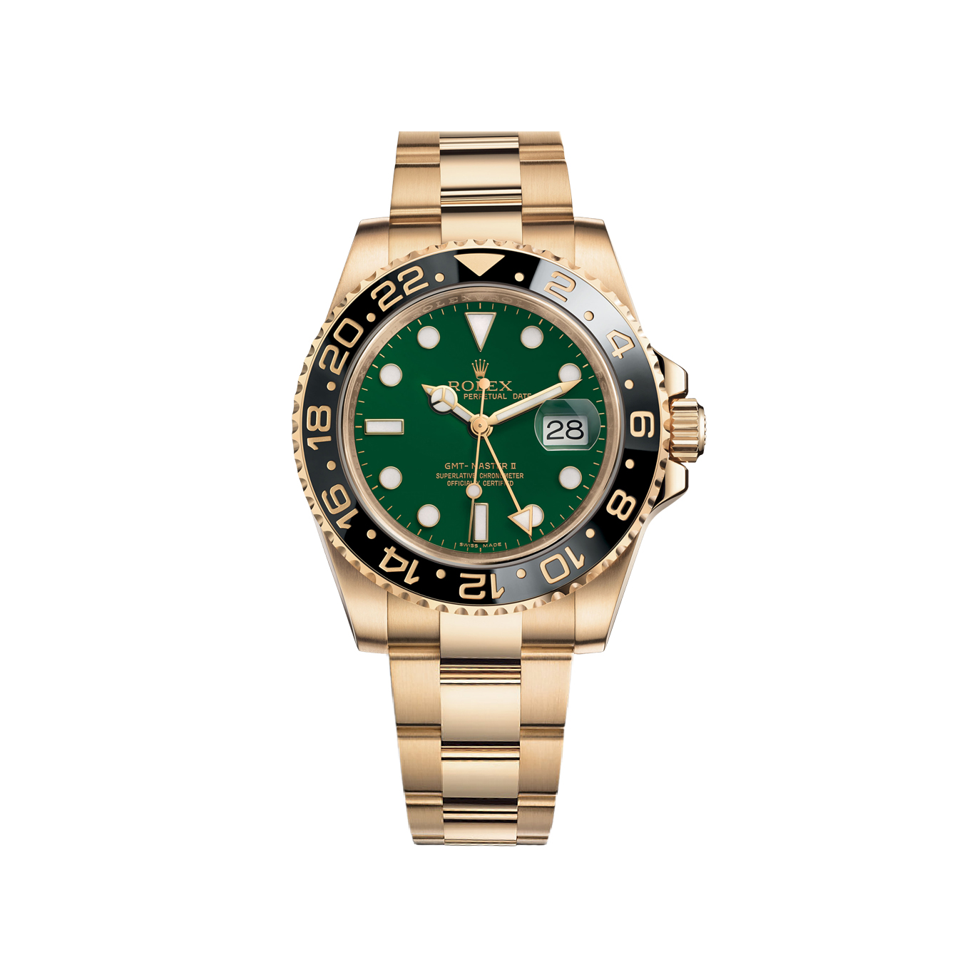 GMT-Master II 116718LN Gold Watch (Green)