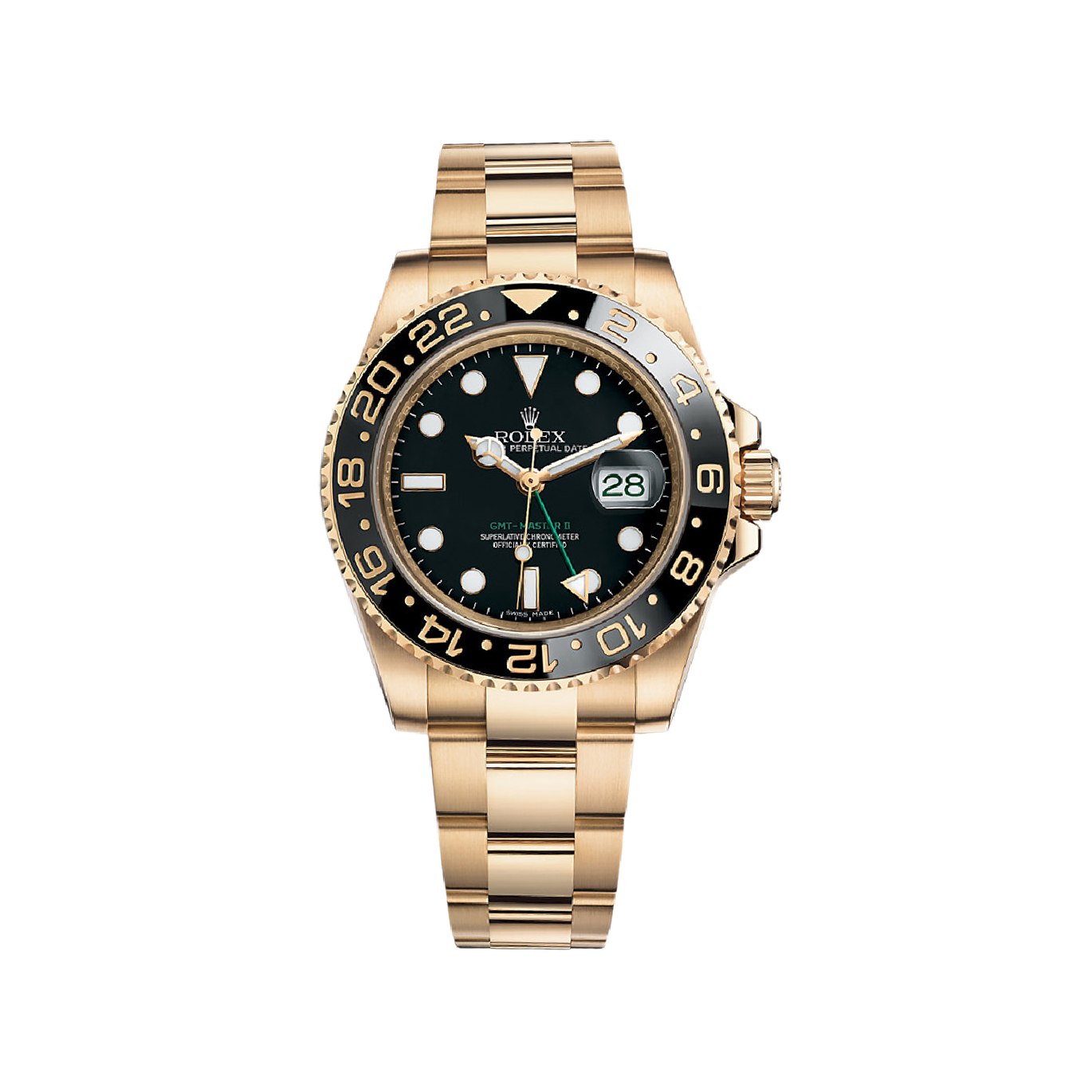 GMT-Master II 116718LN Gold Watch (Black)