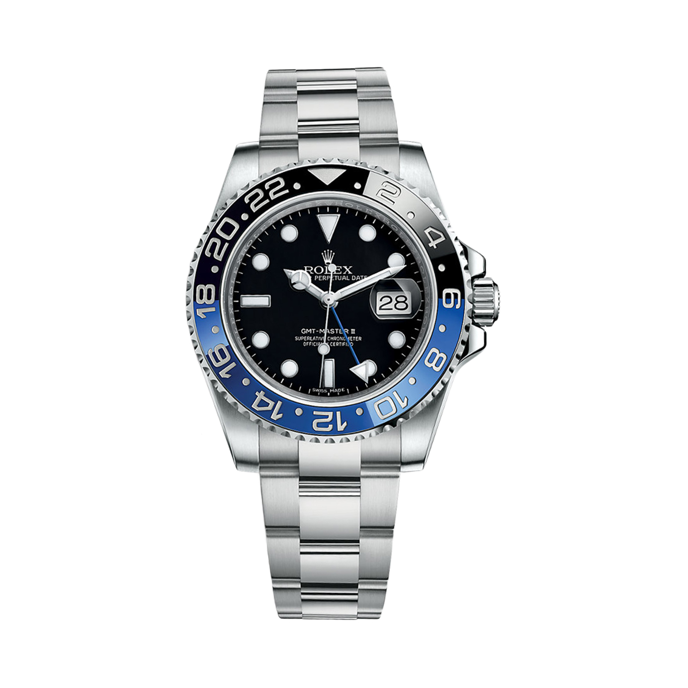 GMT-Master II 116710BLNR Stainless Steel Watch (Black)