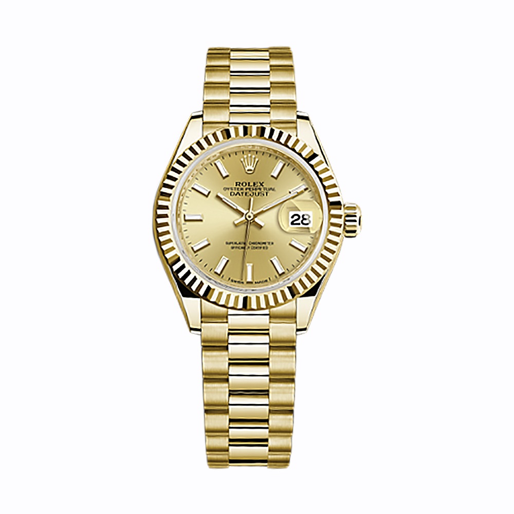 Lady-Datejust 28 279178 Gold Watch (Champagne)