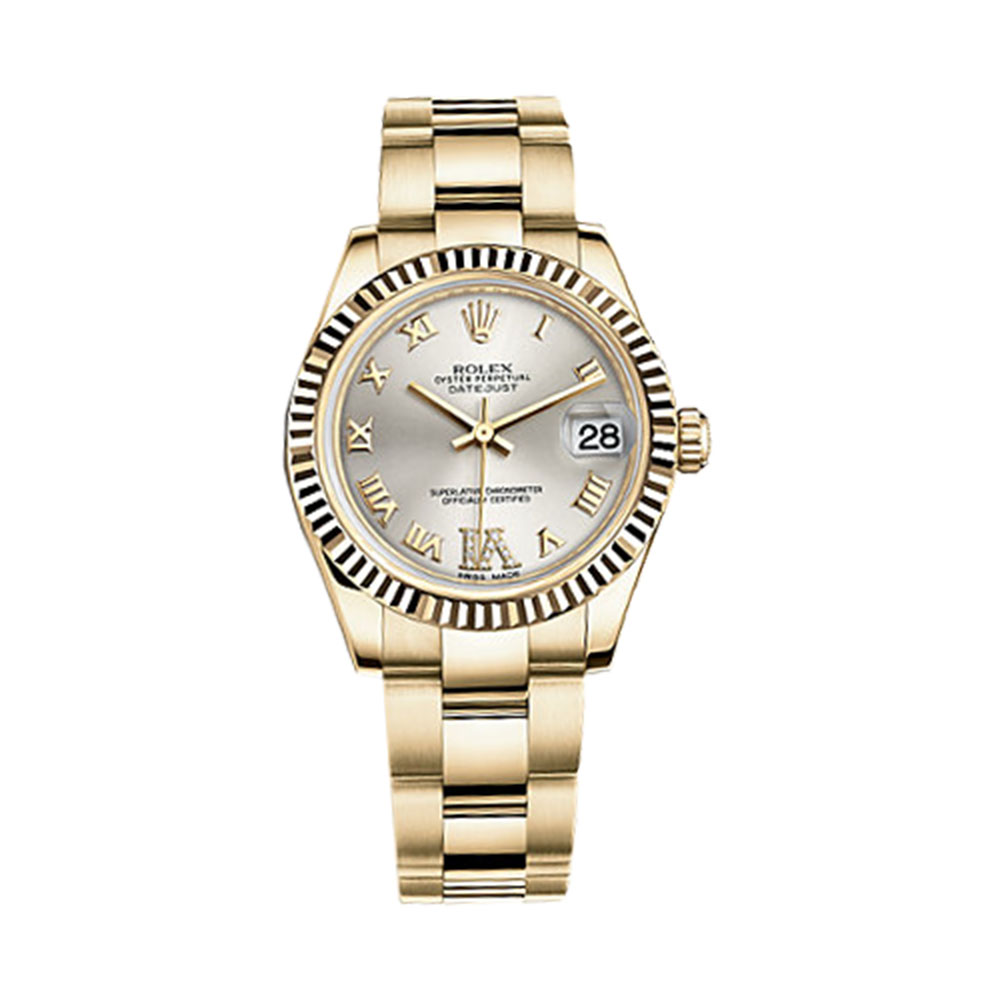 Datejust 31 178278 Gold Watch (Silver Set with Diamonds)