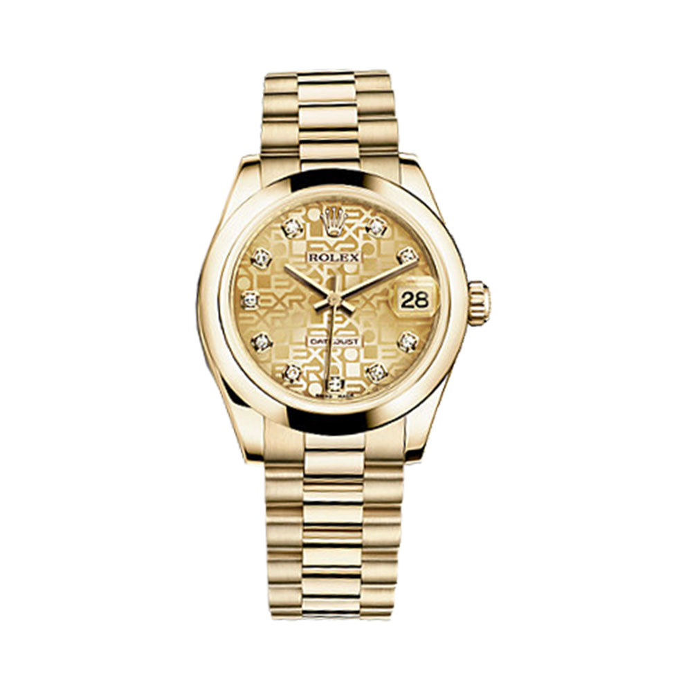 Datejust 31 178248 Gold Watch (Champagne Jubilee Design Set with Diamonds)