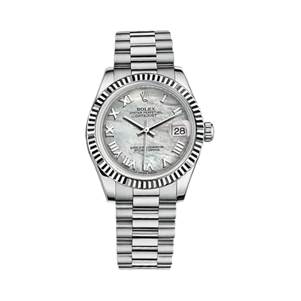 Datejust 31 178279 White Gold Watch (White Mother-of-Pearl)