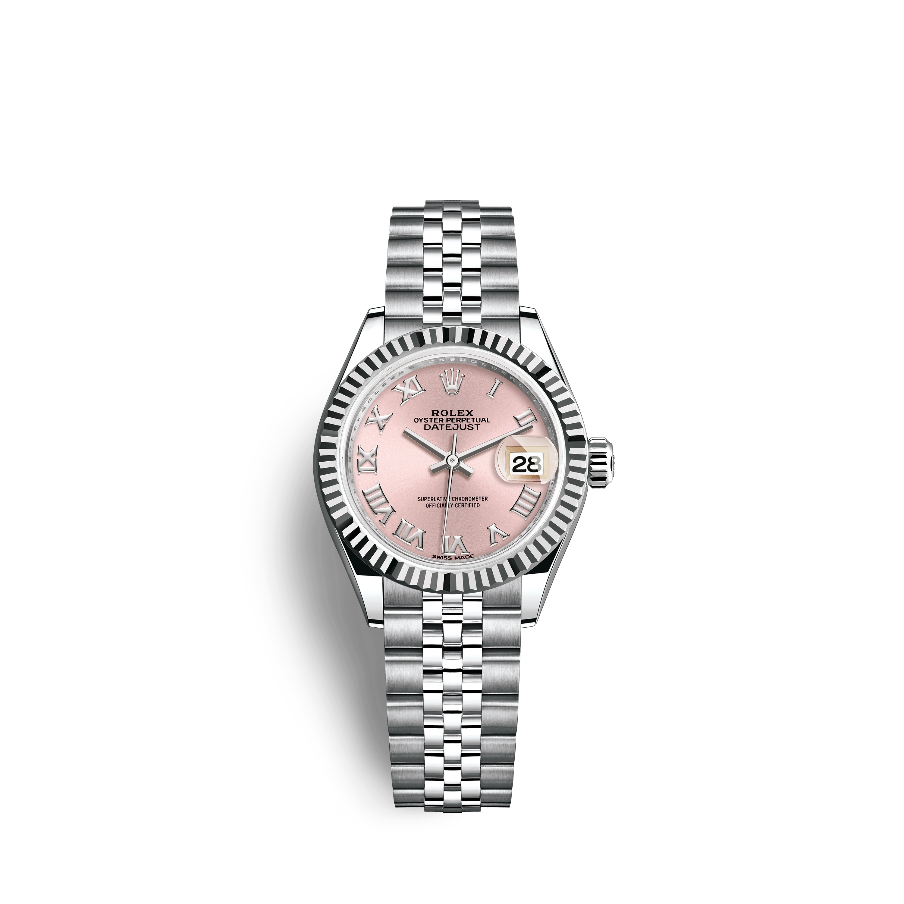 Lady-Datejust 28 279174 White Gold & Stainless Steel Watch (Pink)