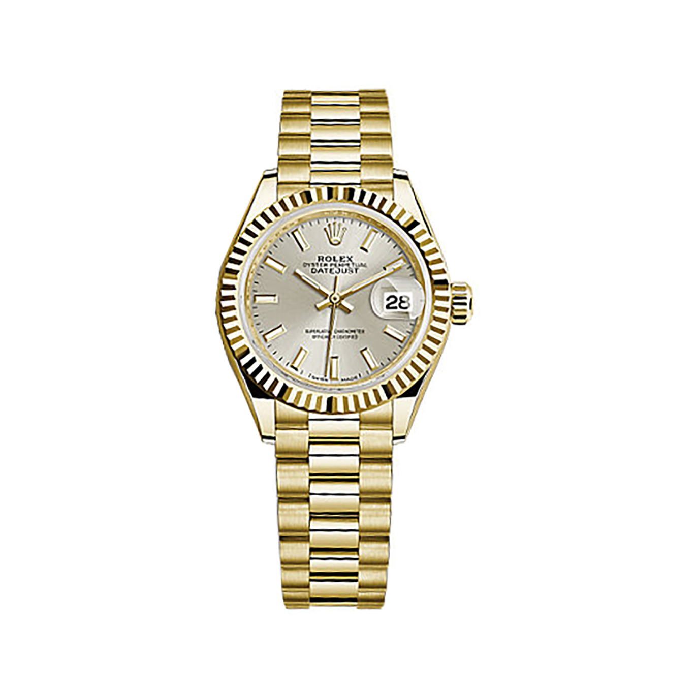 Lady-Datejust 28 279178 Gold Watch (Silver)